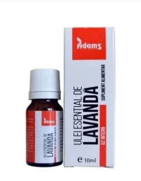 Ulei esential de lavanda 10ml (uz intern) - Adams Vision