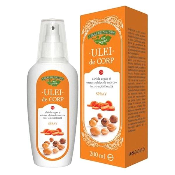 Ulei corp spray argan&morcov 200ml - Manicos
