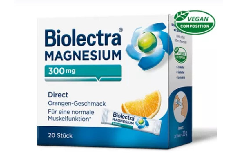 Biolectra Magnesium 300 mg Direct (aroma lamaie), 20 dz-VDRA.00013
