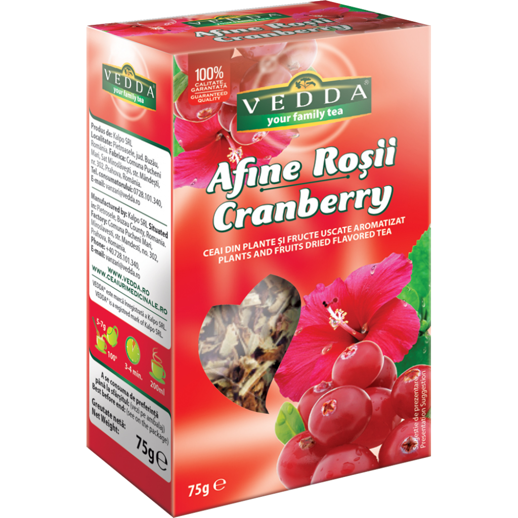 Ceai de afine rosii 75gr - Vedda