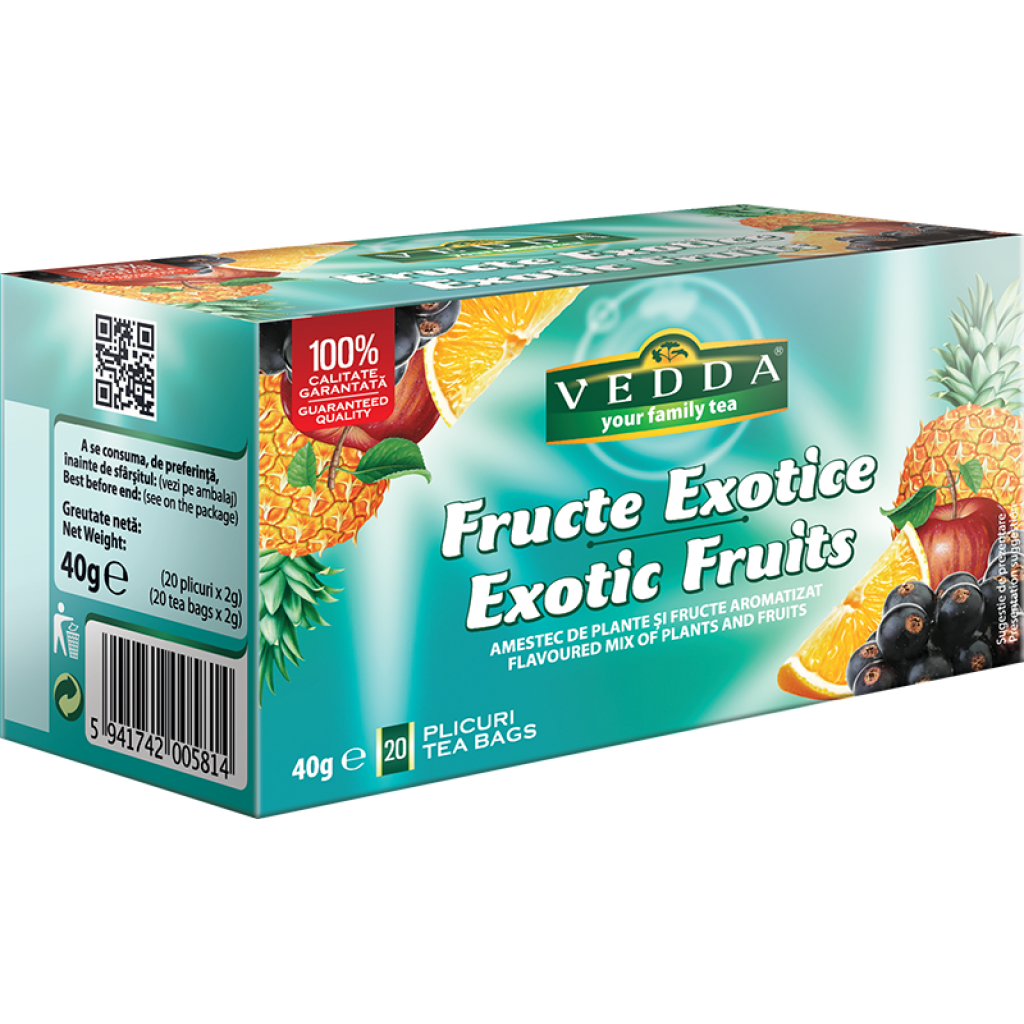 Ceai de fructe exotice 2gr*20dz - Vedda