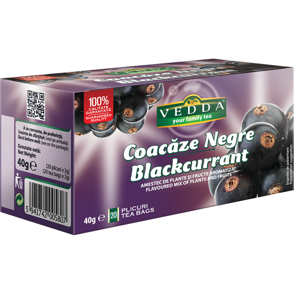 Ceai de coacaze negre 2gr*20dz - Vedda