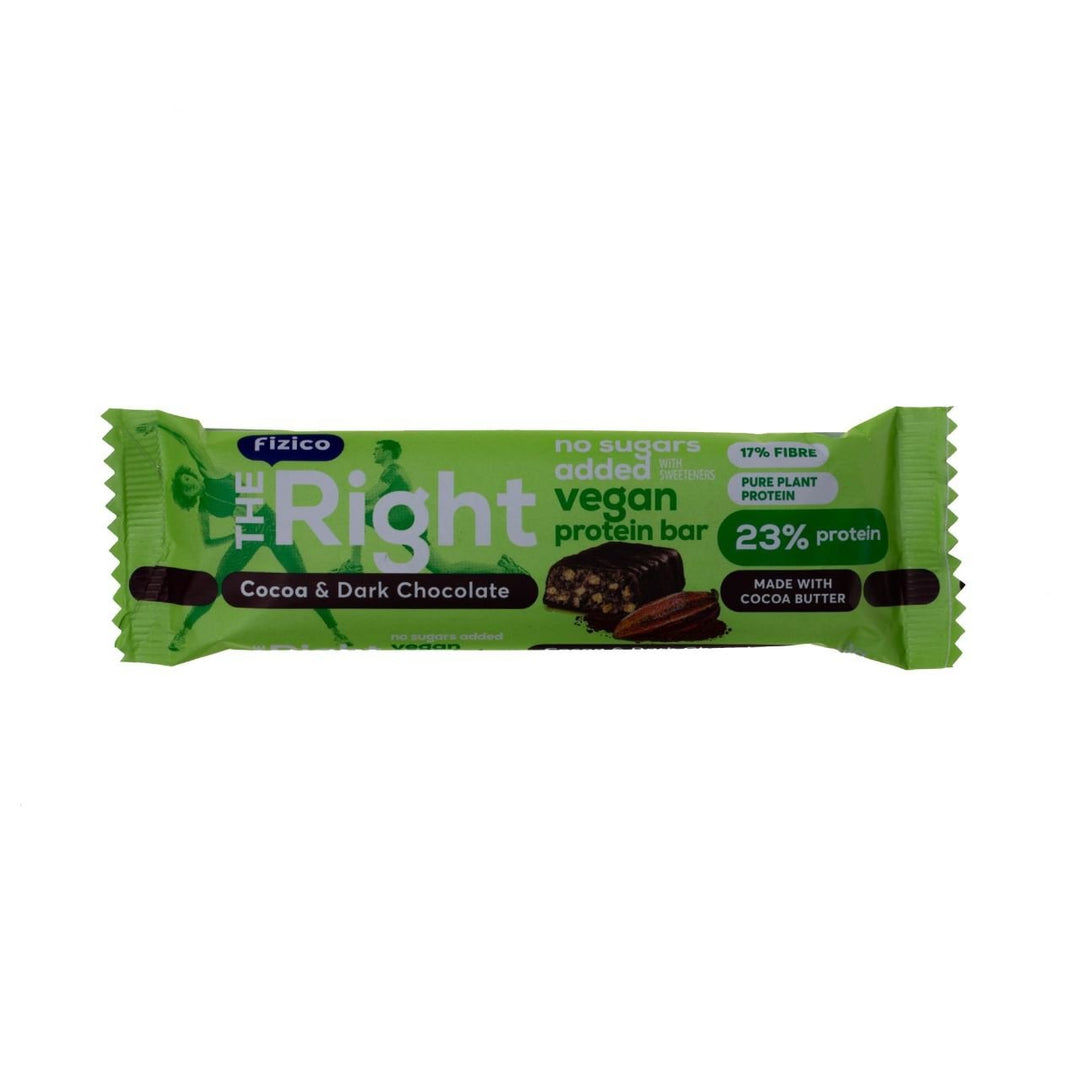 Fizico vegan baton proteic cu cacao si ciocolata amaruie 40gr - Sly Nutritia