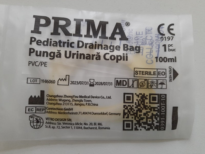 Punga urinara pediatrica 100ml - Vetro Design