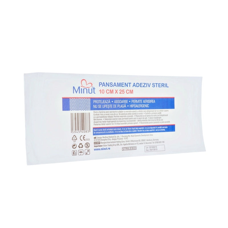Pansament adeziv steril pore 10*25cm - Vision Trading