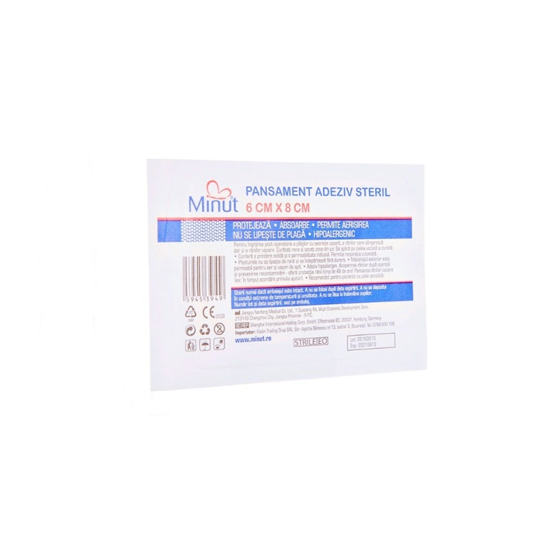 Pansament adeziv steril pore 6*8cm - Vision Trading