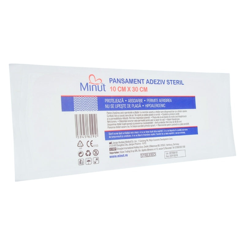 Pansament adeziv steril pore 10*30cm - Vision Trading