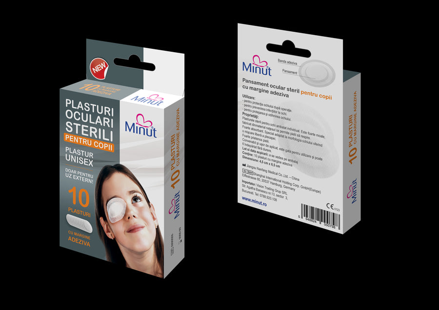 Plasturi pentru ochi, copii, 10 bucati (minut)-VISI.00092