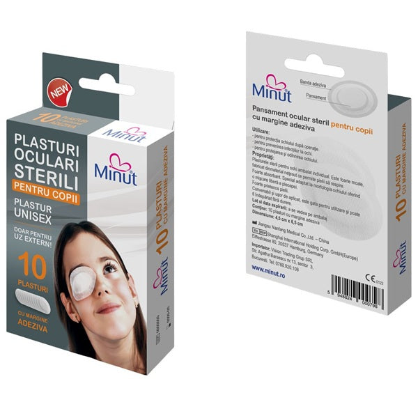 Plasturi pentru ochi copii minut 10buc - Vision Trading