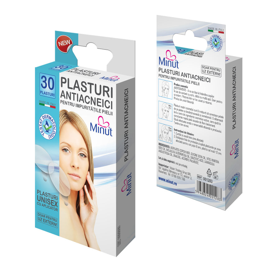 Plasturi antiacneici, 30 bucati/cutie (minut)-VISI.00114