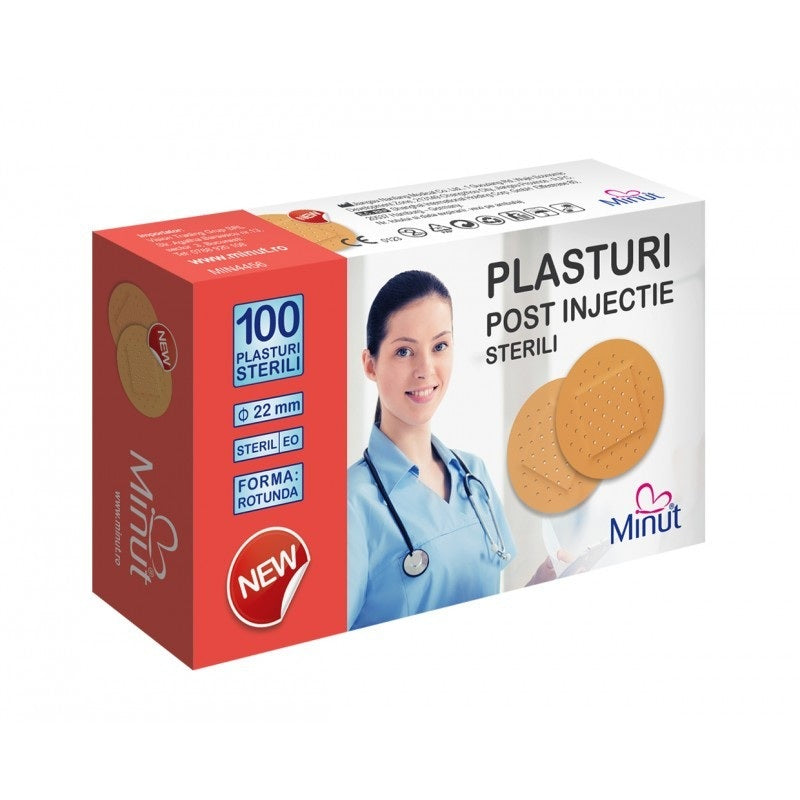 Plasturi injectie-sterili 22mm 100buc pvc - Vision Trading