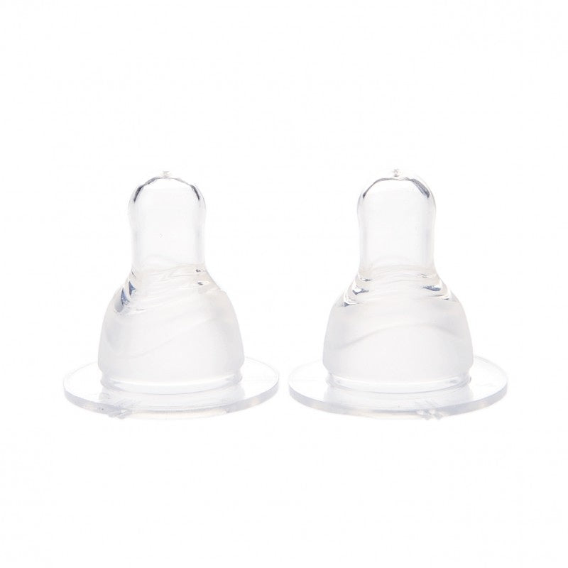 Tetina silicon rotunda debit mic super fin +0luni 2buc/set - Vision Trading