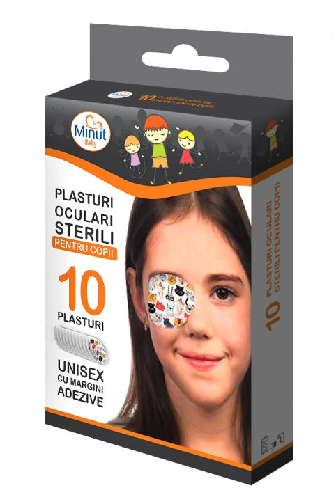 Plasturi pentru ochi copii desen minut 10buc - Vision Trading