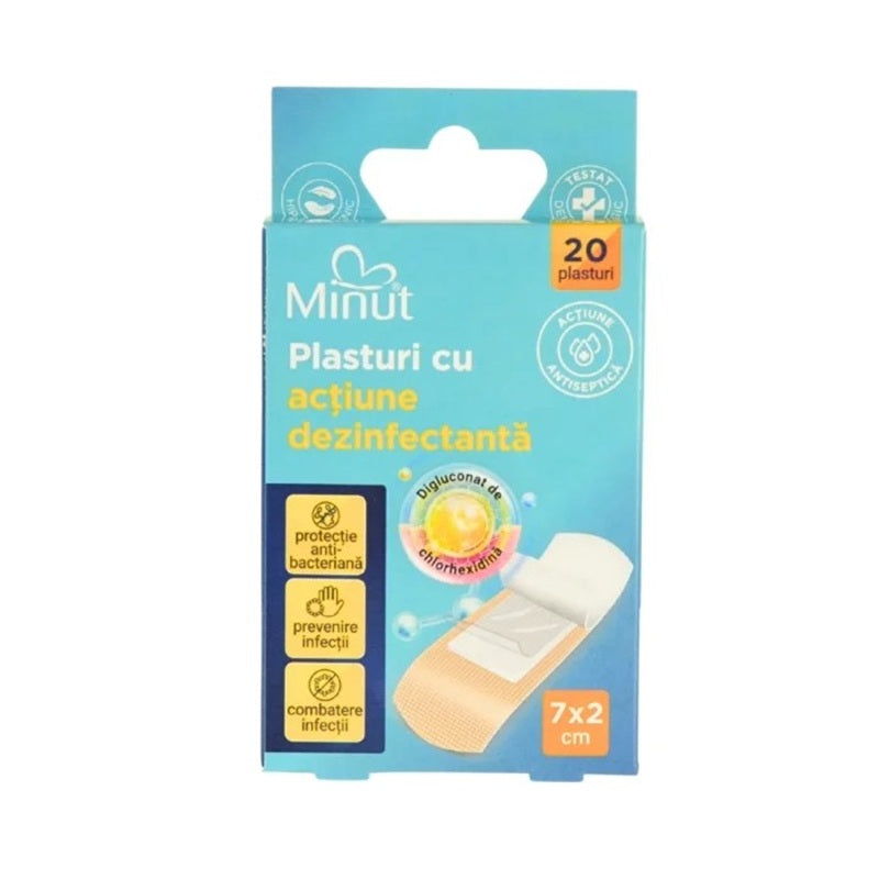Plasturi cu actiune dezinfectanta 7*2cm 20buc - Vision Trading