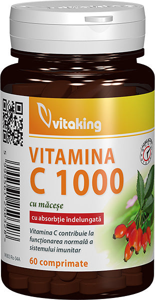 Vitamina C 1000 mg, absorbtie, 60 comprimate-VITA.00029
