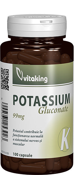 Potasiu (gluconat) 99 mg, 100 capsule-VITA.00044