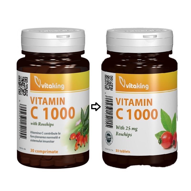 Vitamina c 1000mg macese 30cpr - Vitaking
