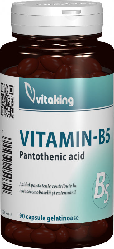 Acid pantotenic (Vitamina B5) 200 mg, 90 capsule-VITA.00219