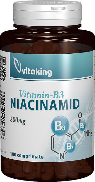 Vitamina B3 (niacinamida) 500 mg, 100 comprimate-VITA.00257