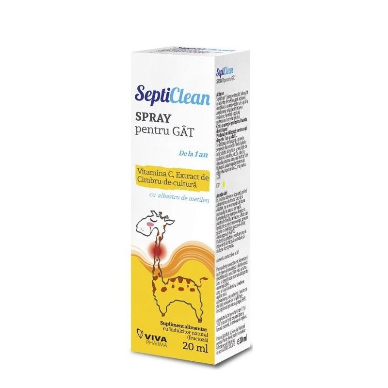 Septiclean spray pentru gat 20ml - Viva Pharma