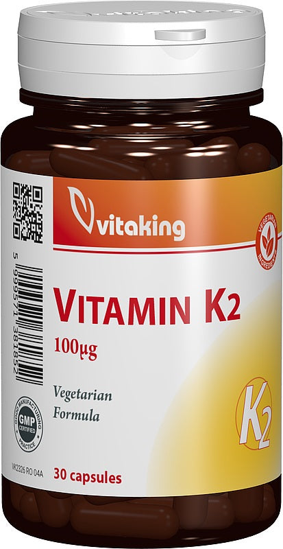 Vitamina K2, 100 mcg, 30 capsule vegetale-VITA.00346