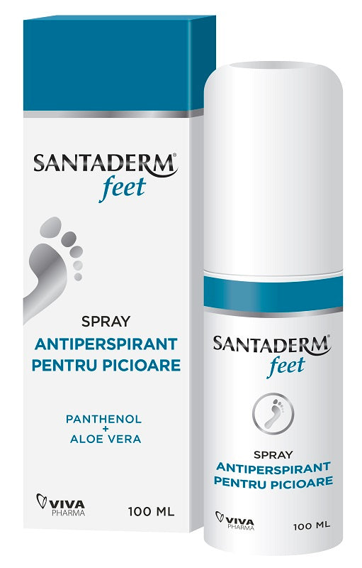 Spray antiperspirant picioare panthenol aloe 100ml - Viva Pharma