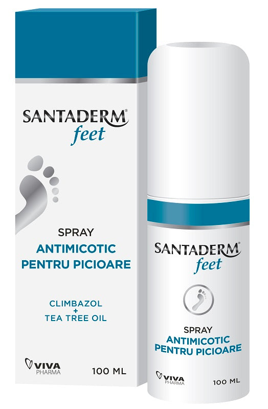 Spray antimicotic picioare climbazol tea tree 100ml - Viva Pharma