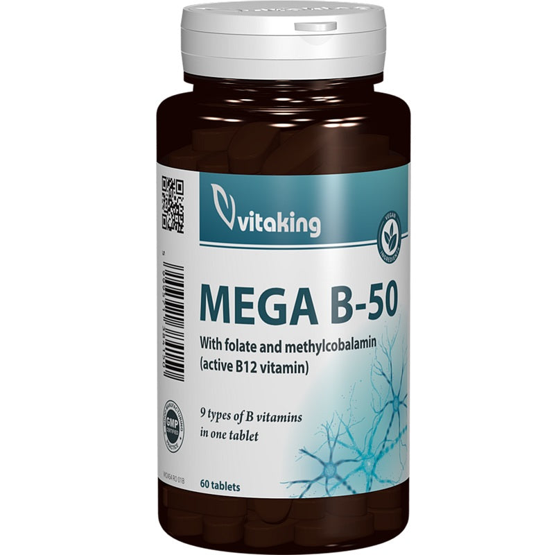 Mega b50 cu folat si vitamina b12 60cpr - Vitaking