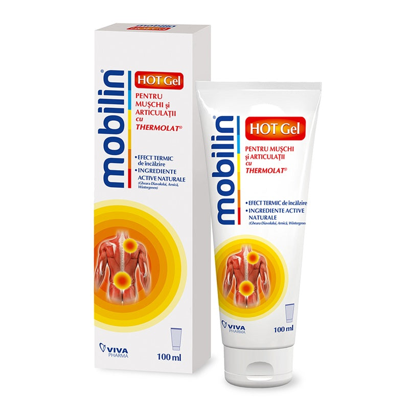 Mobilin Hot Gel pentru dureri musculare si articulare 100 ml - Viva Pharma