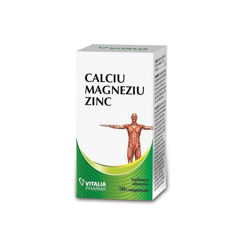 Calciu magneziu zinc 50cpr - Viva Pharma