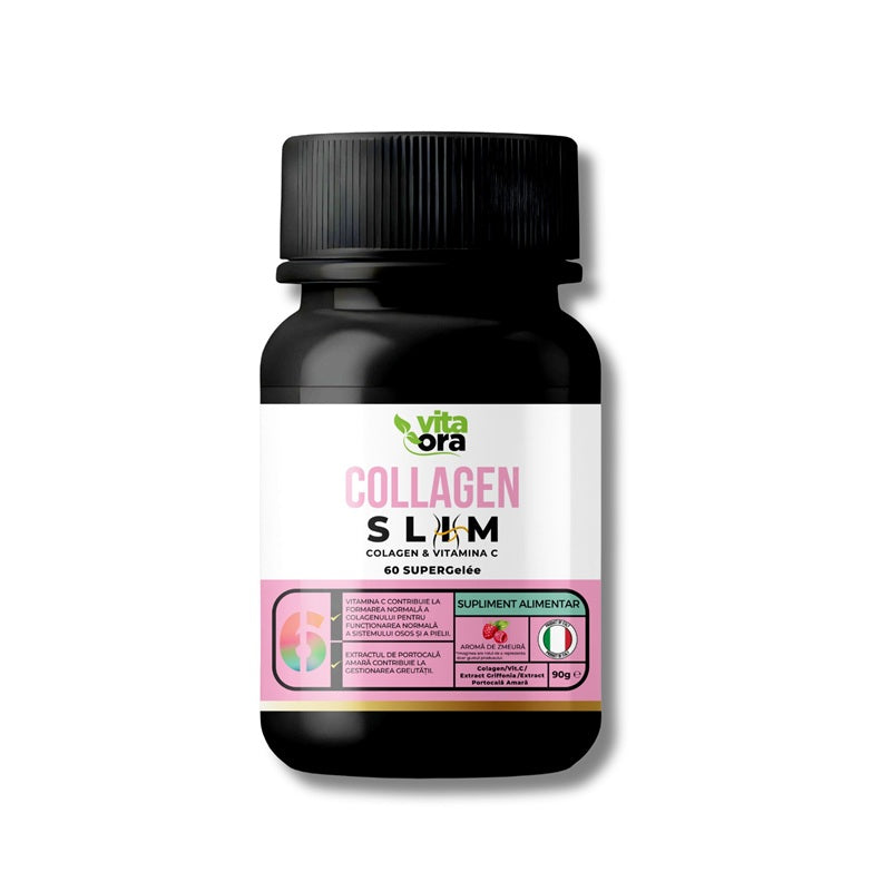 Collagen slim vitamina c zmeura 60jeleuri - Vita Ora