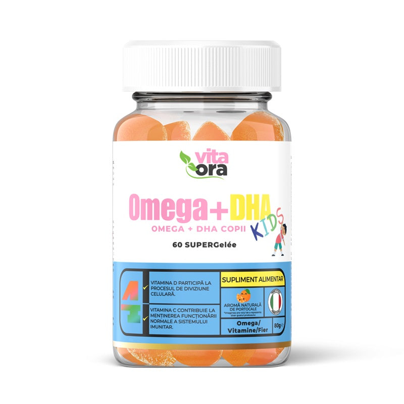Omega + dha kids portocale 60jeleuri - Vita Ora