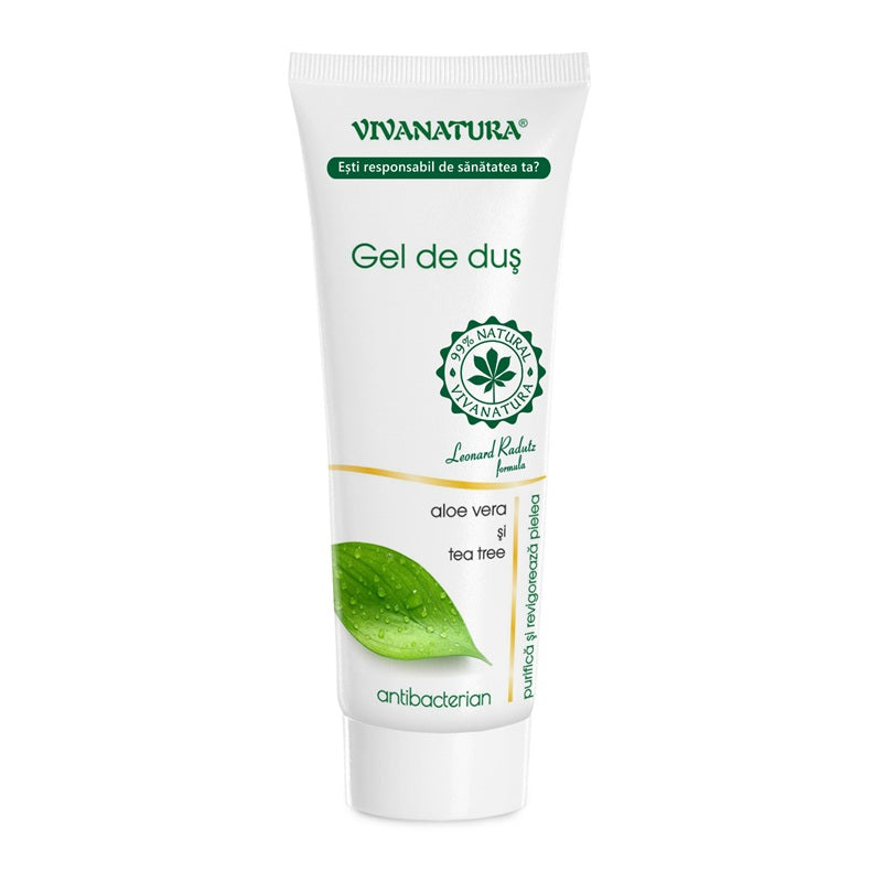 Gel dus antibacterian aloe vera&tea tree 250ml - Vivanatura