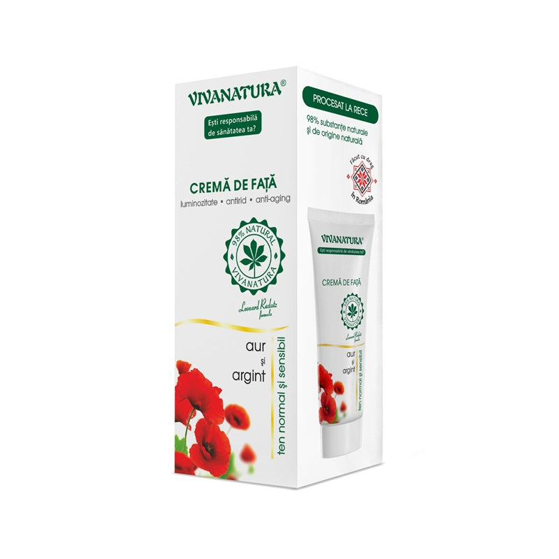 Crema fata cu aur&argint pt.ten normal 75ml - Vivanatura
