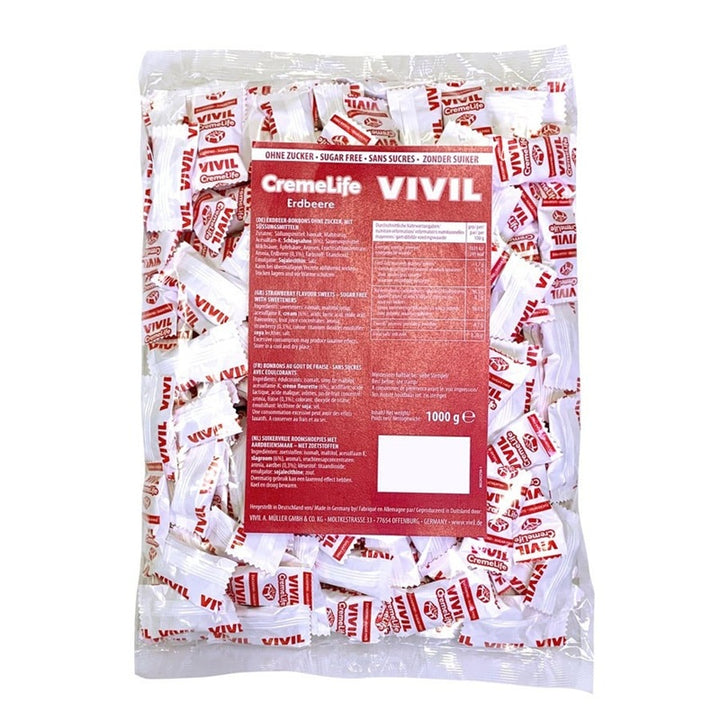 Vivil creme life capsuni fara zahar 1kg - Vivil