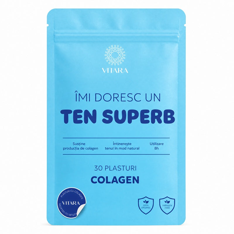 Plasturi cu Colagen pentru Ten Superb, 30 bucăți – VITARA