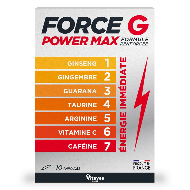 Force g power max 10ml*10fiole buvabile - Vitavea