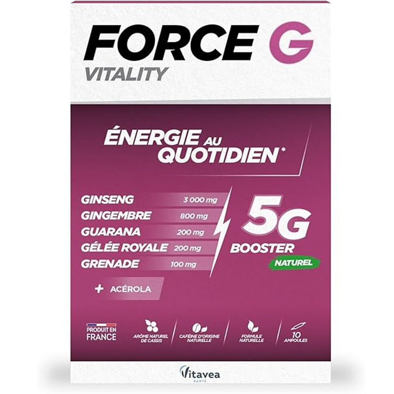 Force g vitality 10ml*10fiole buvabile - Vitavea