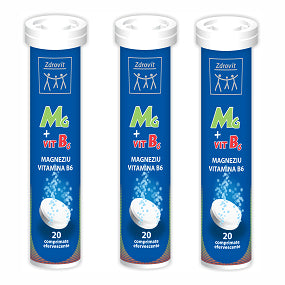 Magneziu + Vitamina B6, 20 comprimate efervescente-ZDRO.00049