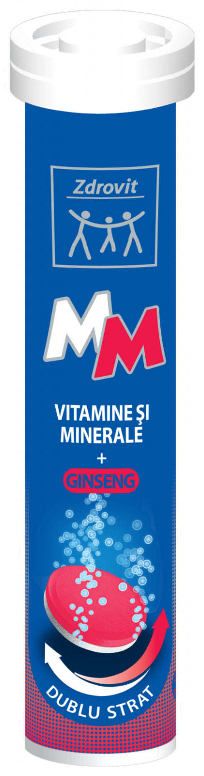 Vitamine si minerale+ginseng 24cpr efervescente - Zdrovit