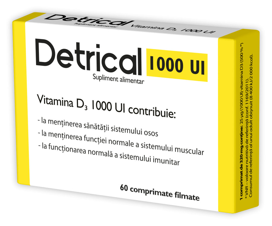 Detrical D3 1000 UI, 60 comprimate-ZDRO.00466