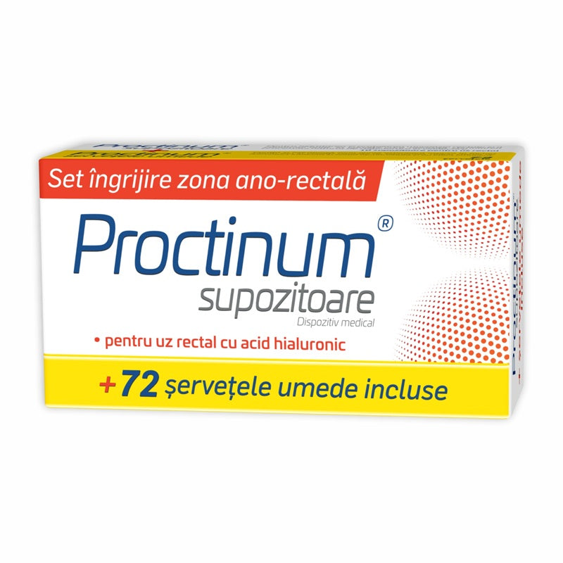 Proctinum supozitoare 10buc+serv.umede 72buc pch - Zdrovit
