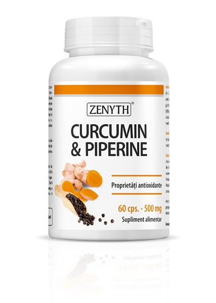 Curcumin&piperine 500mg 60cps - Zenyth Pharmaceuticals