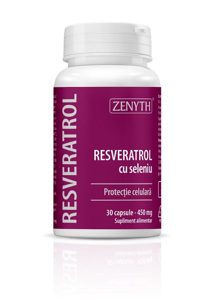 Resveratrol cu seleniu 450mg 30cps - Zenyth Pharmaceuticals