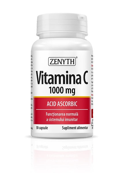 Vitamina c 1000mg acid ascorbic 30cps - Zenyth Pharmaceuticals