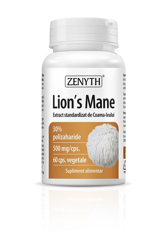 Lion`s mane (coama leului) 60cps vegetale - Zenyth Pharmaceuticals
