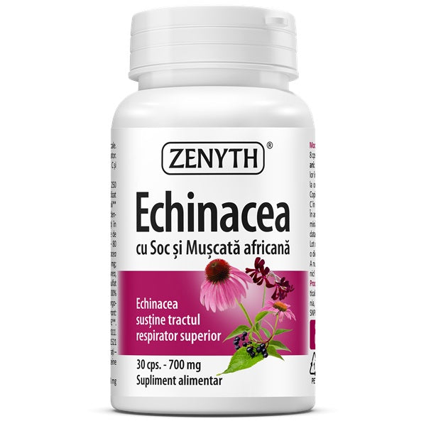 Echinacea cu soc si muscata africana 30cps - Zenyth Pharmaceuticals