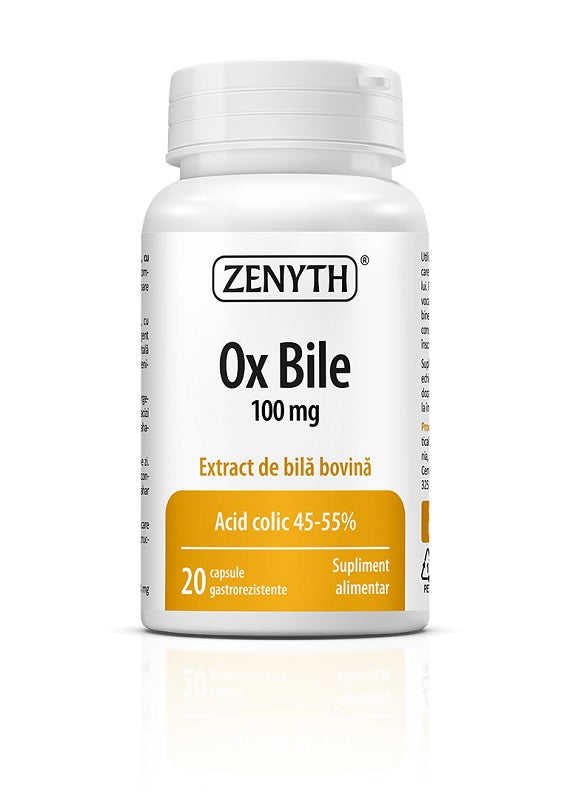 Ox bile 100mg 20cps gastrorezistente - Zenyth Pharmaceuticals